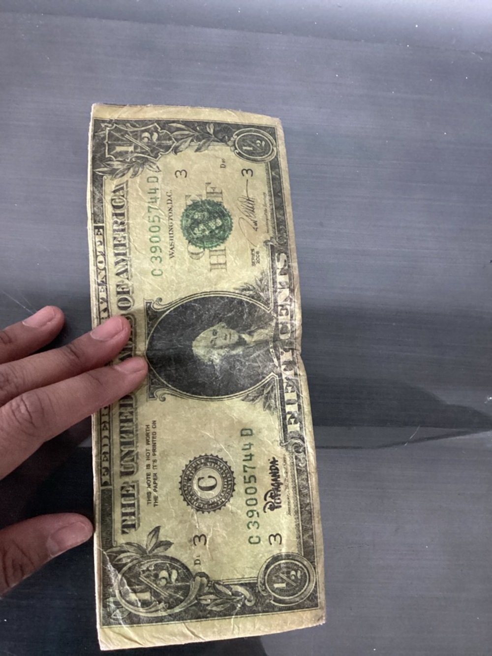 Novelty Wallet Printed Like US Dollar Bill - Green